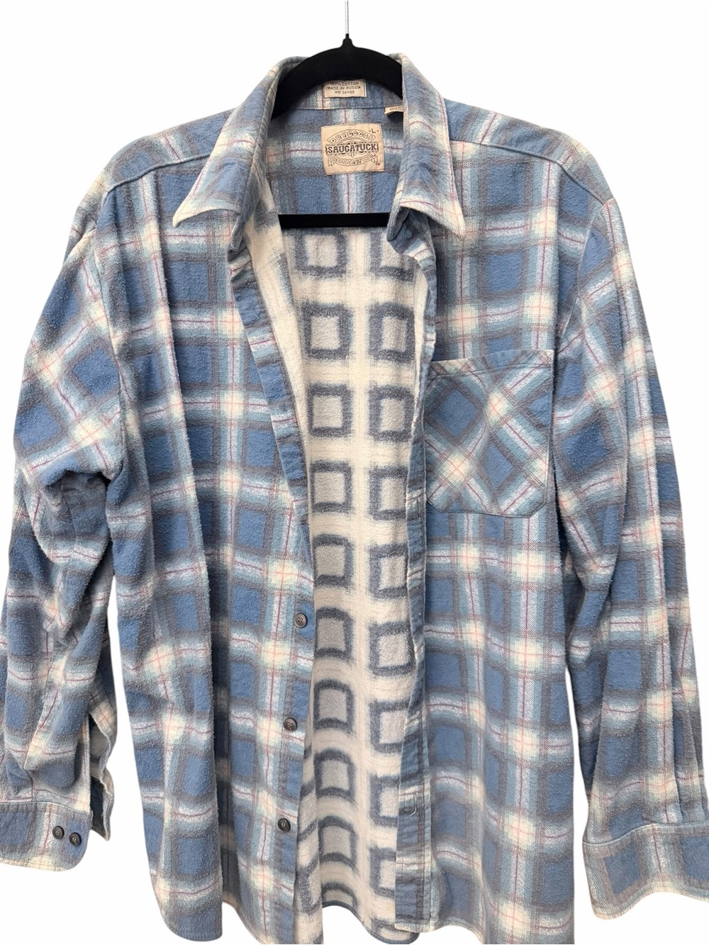 Dry Goods Saugatuck blue made in Russia Plaid Fleece-Lined Men's Shirt Jacket